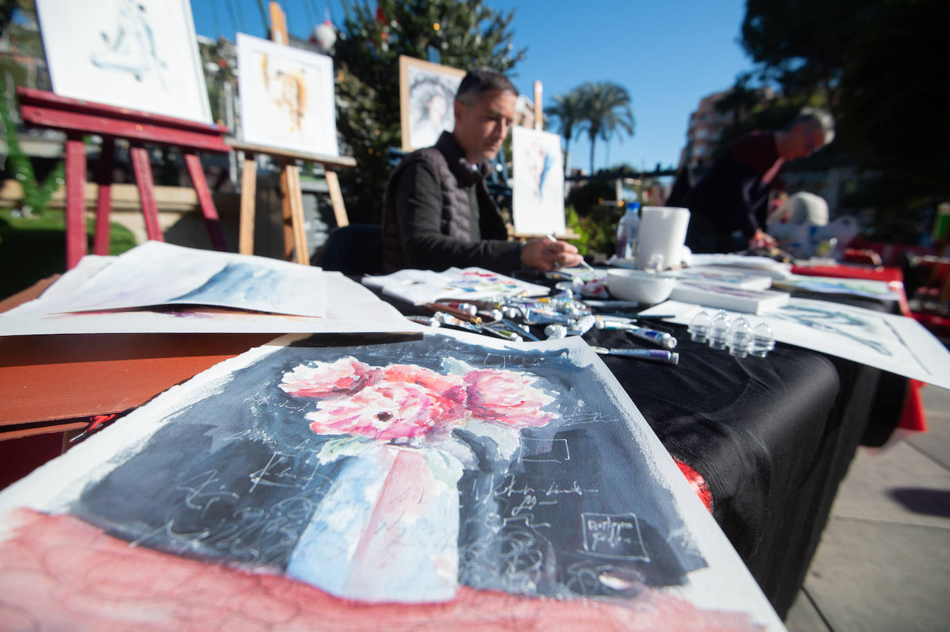 Encuentro entre pintores para retratar la Navidad en Murcia