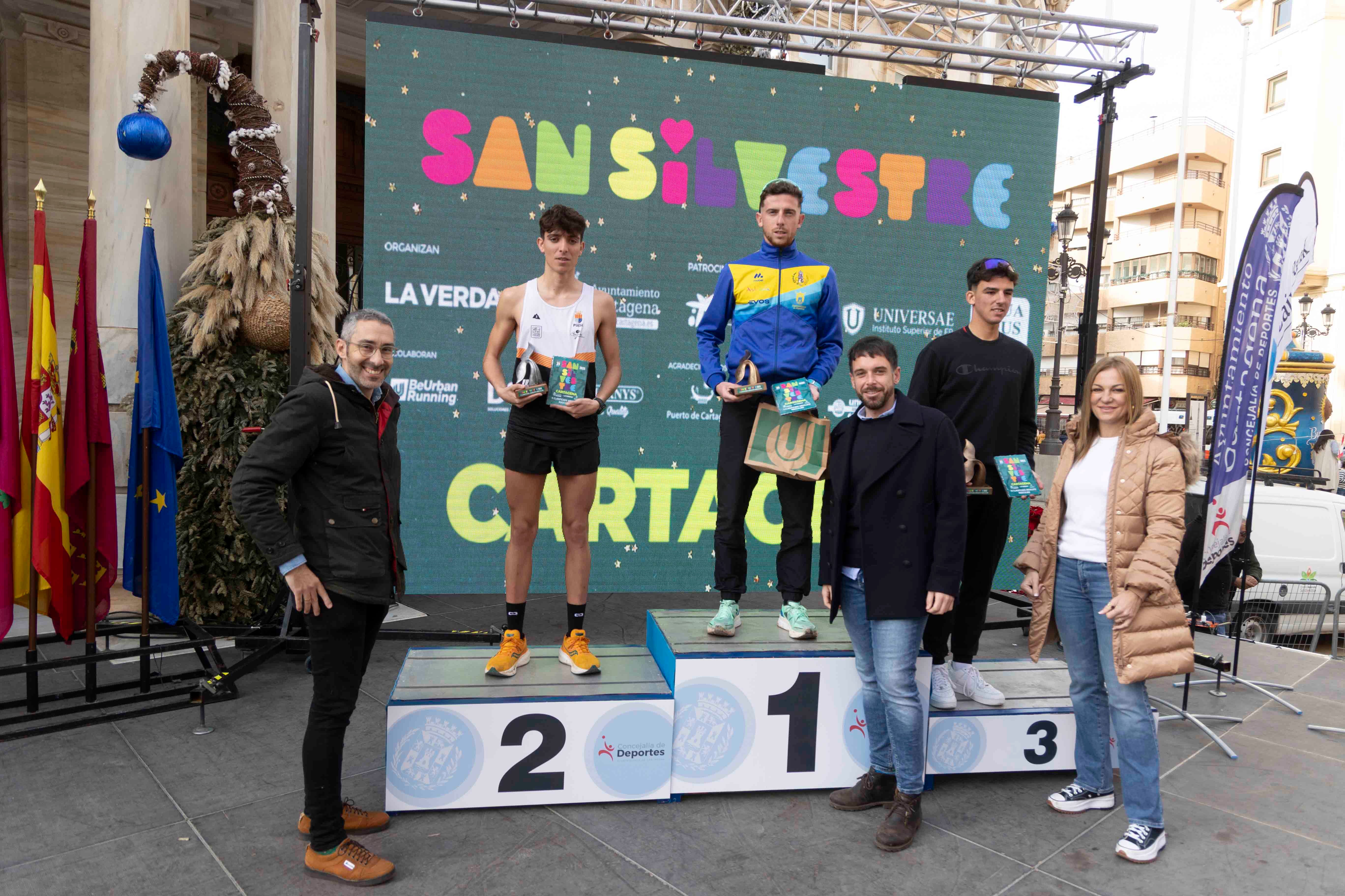 El podio de la San Silvestre de Cartagena 2023, en imágenes