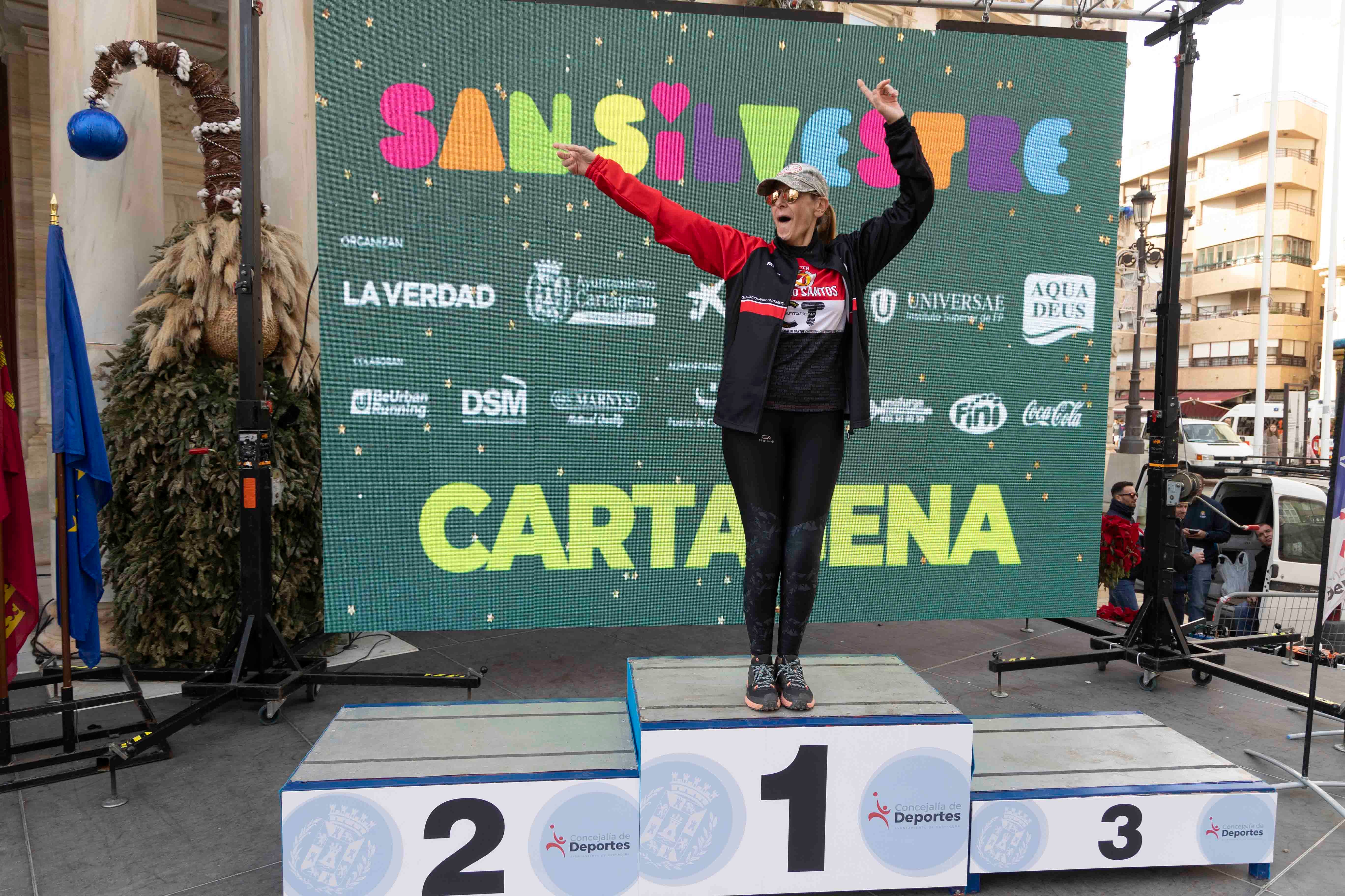 El podio de la San Silvestre de Cartagena 2023, en imágenes