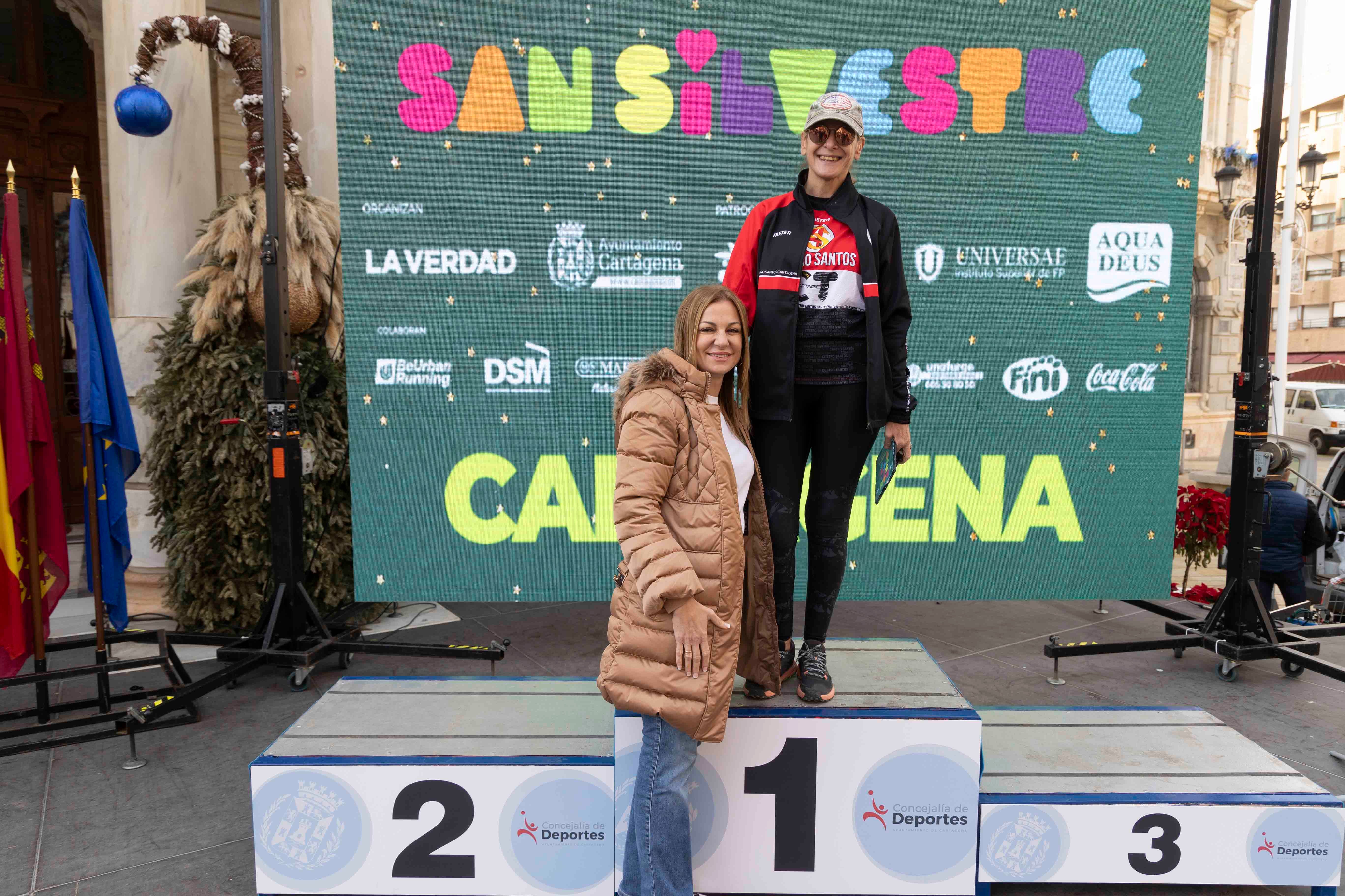 El podio de la San Silvestre de Cartagena 2023, en imágenes