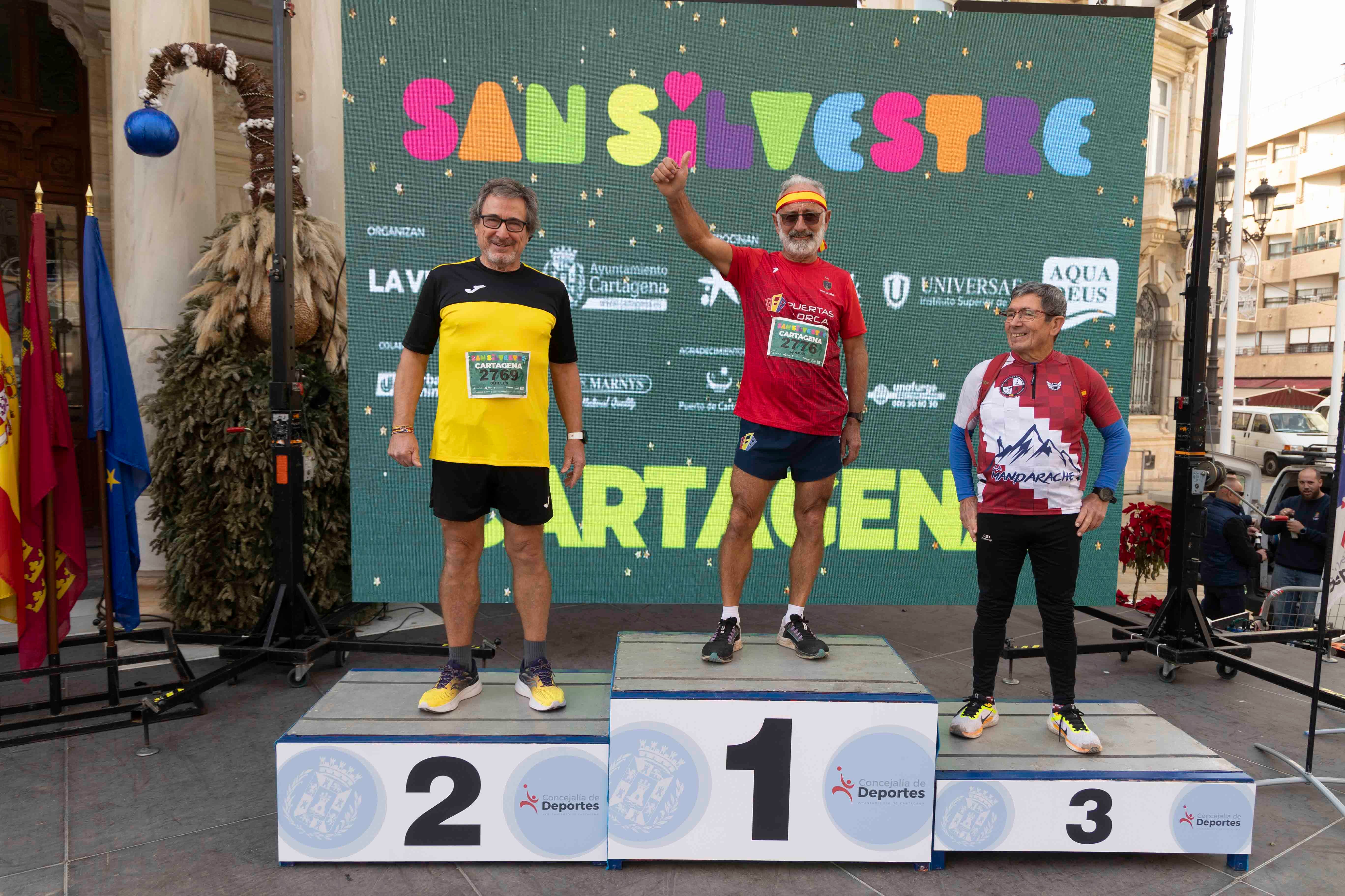 El podio de la San Silvestre de Cartagena 2023, en imágenes