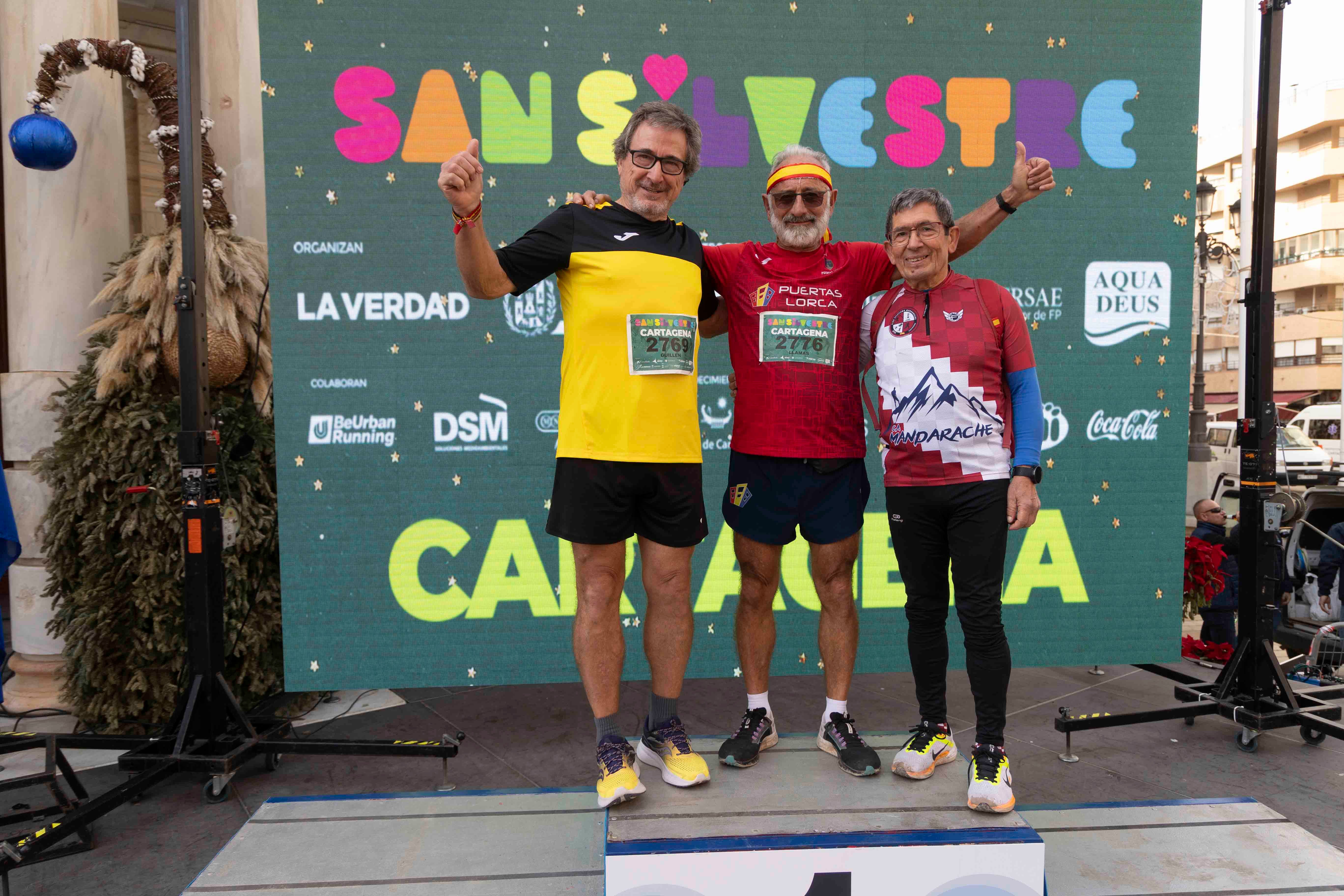 El podio de la San Silvestre de Cartagena 2023, en imágenes