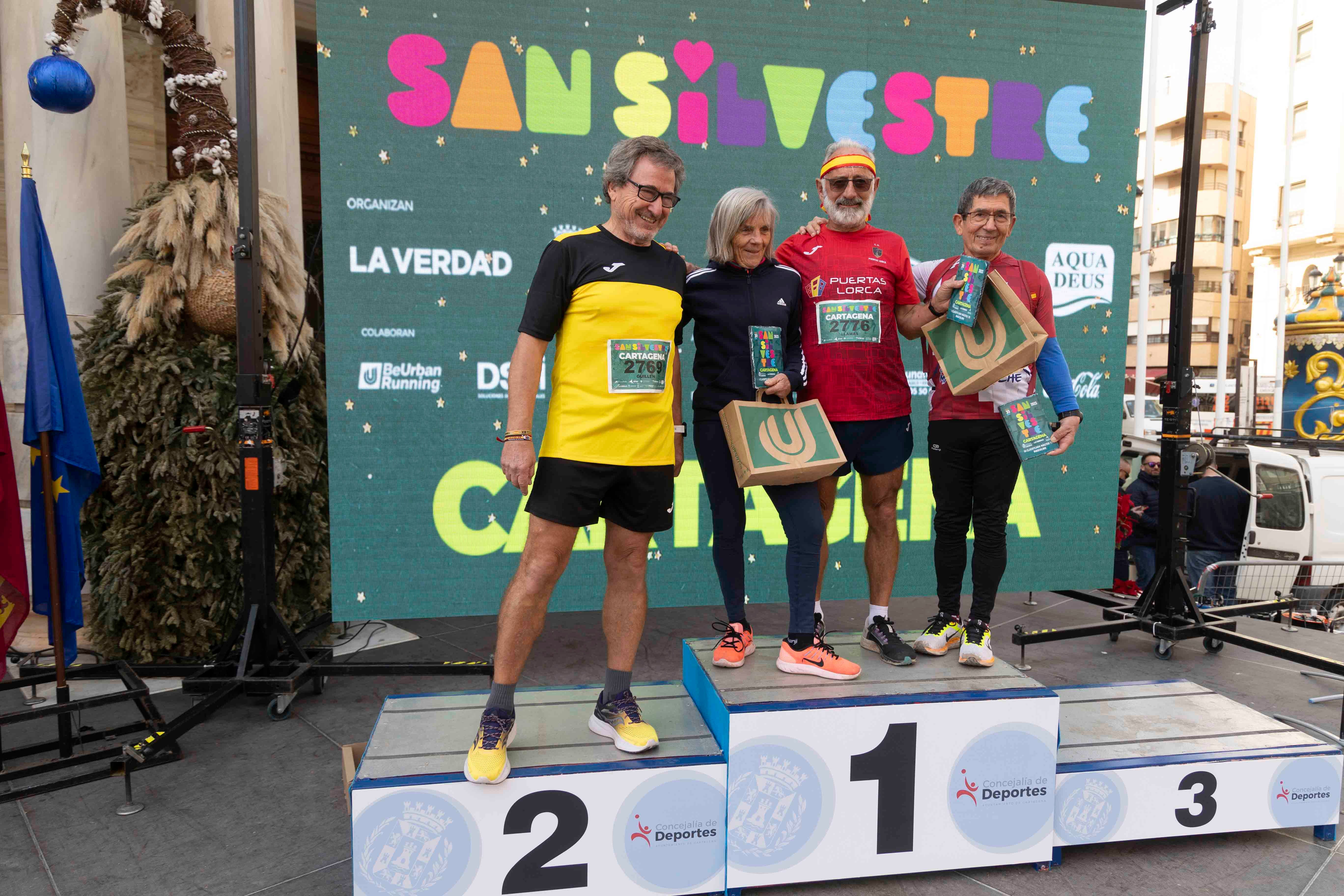 El podio de la San Silvestre de Cartagena 2023, en imágenes