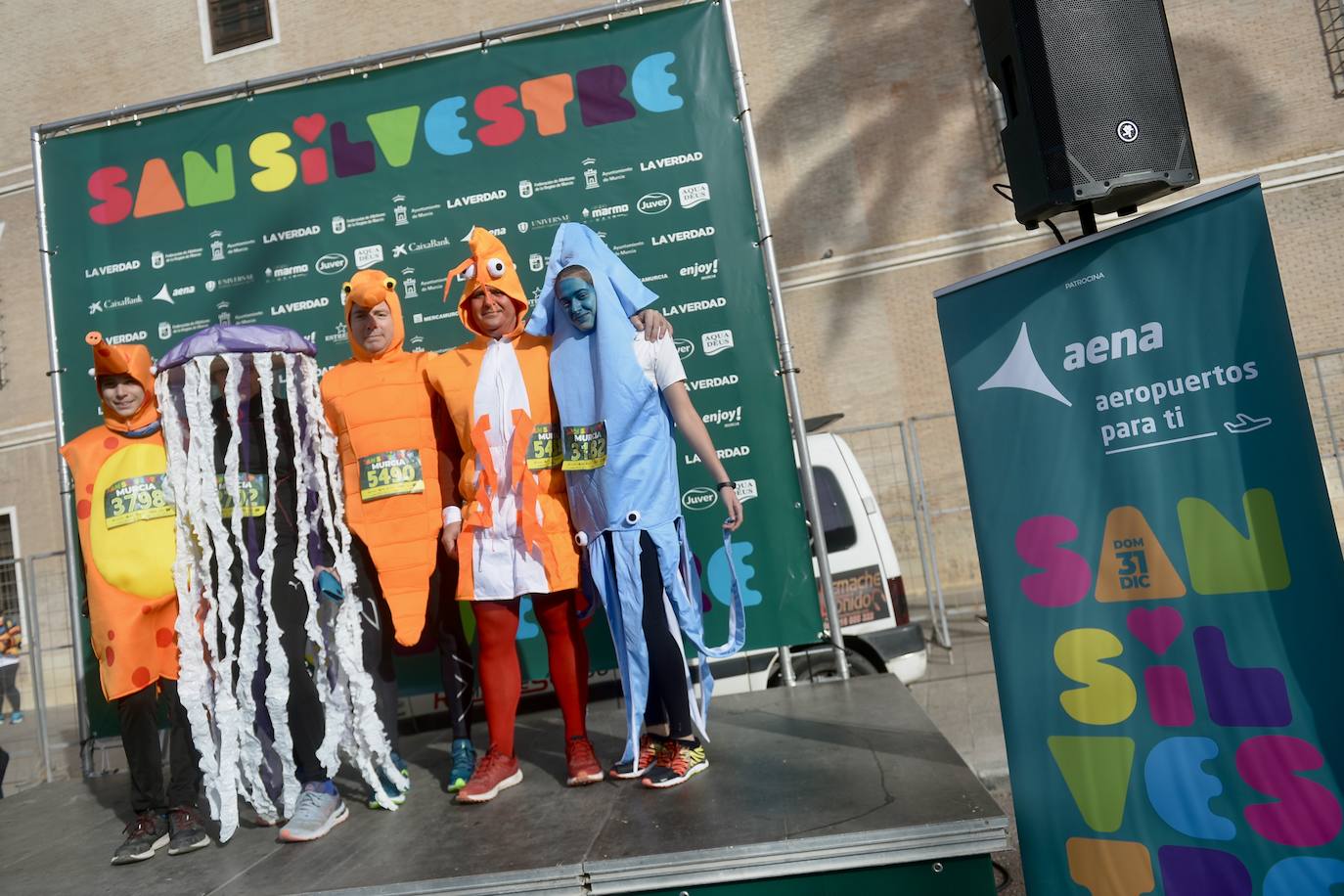 El podio de la San Silvestre de Murcia 2023, en imágenes