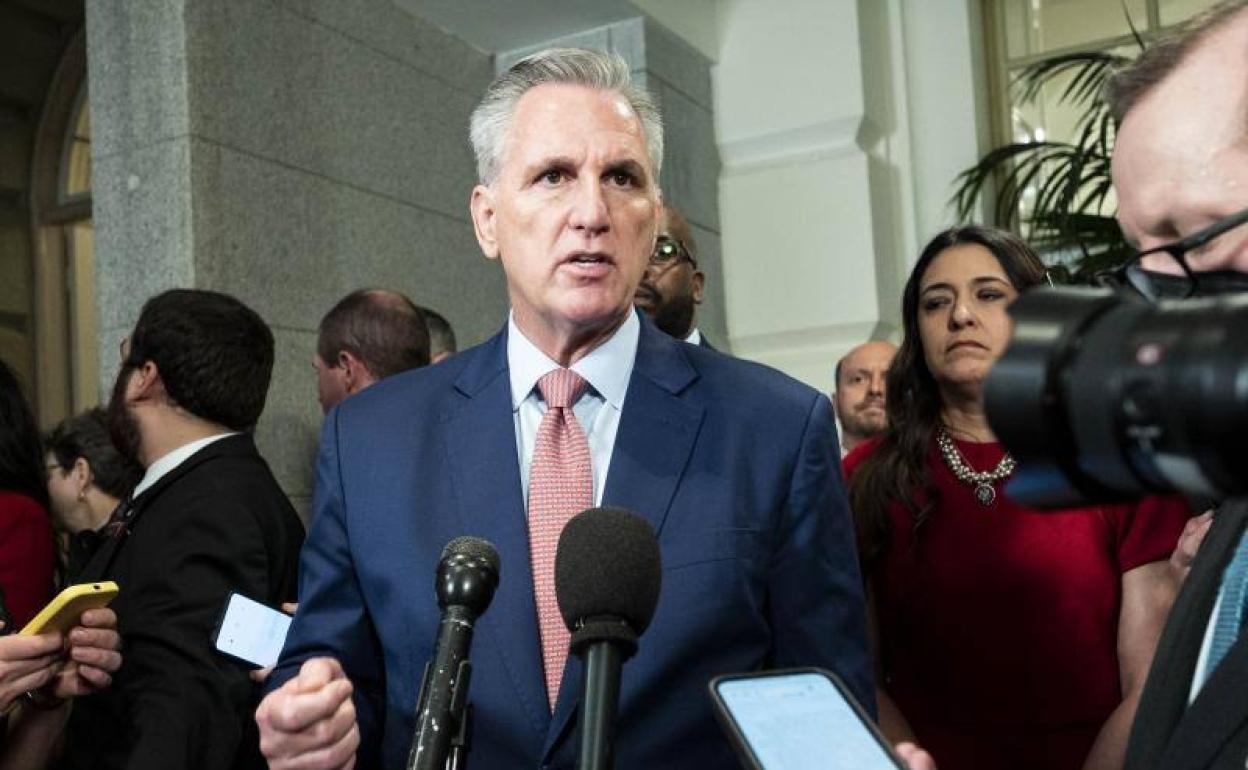 Kevin McCarthy, este miércoles en la Cámara de Representantes.