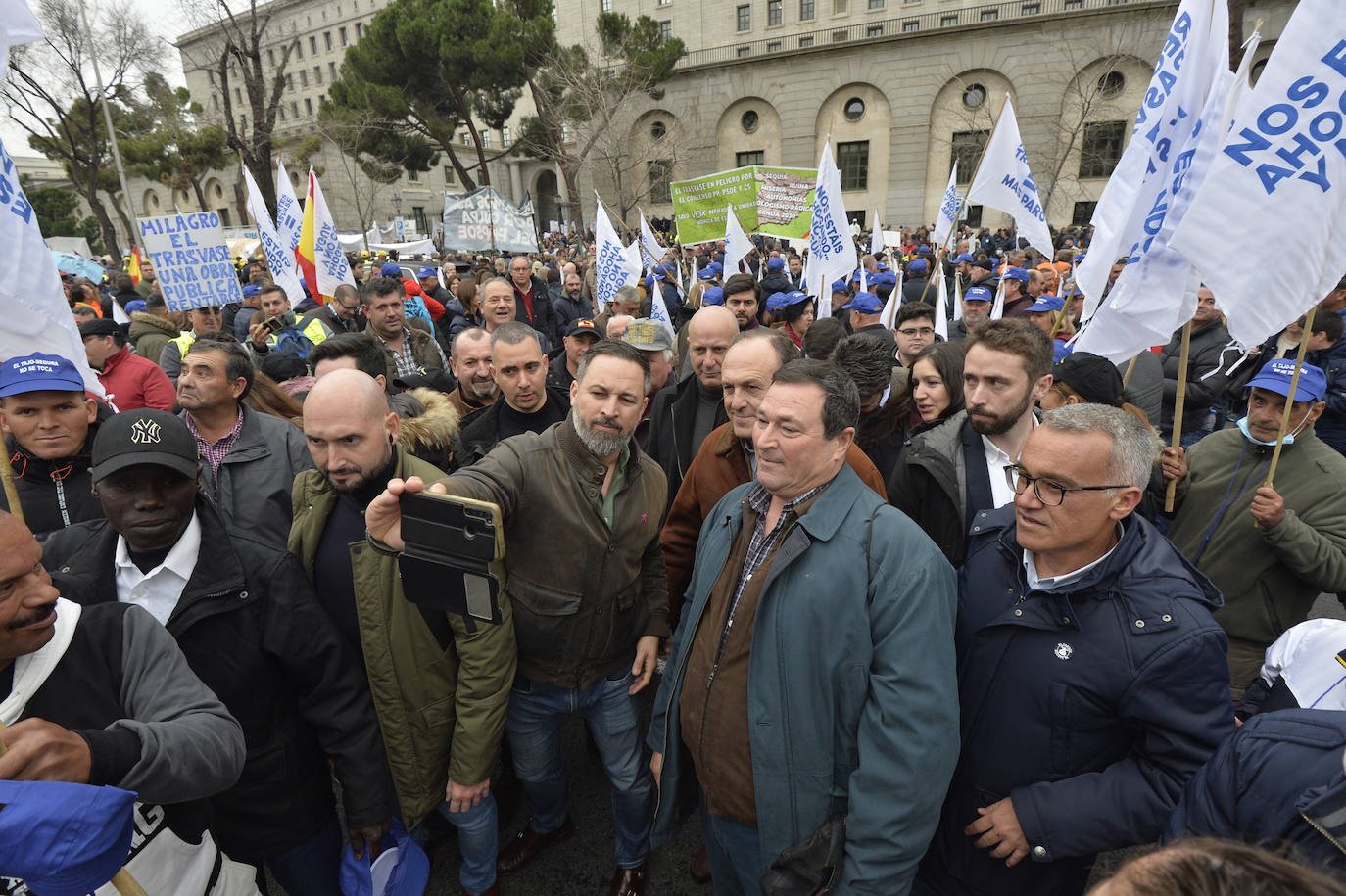 Fotos: La protesta contra el recorte del Trasvase Tajo-Segura, en imágenes