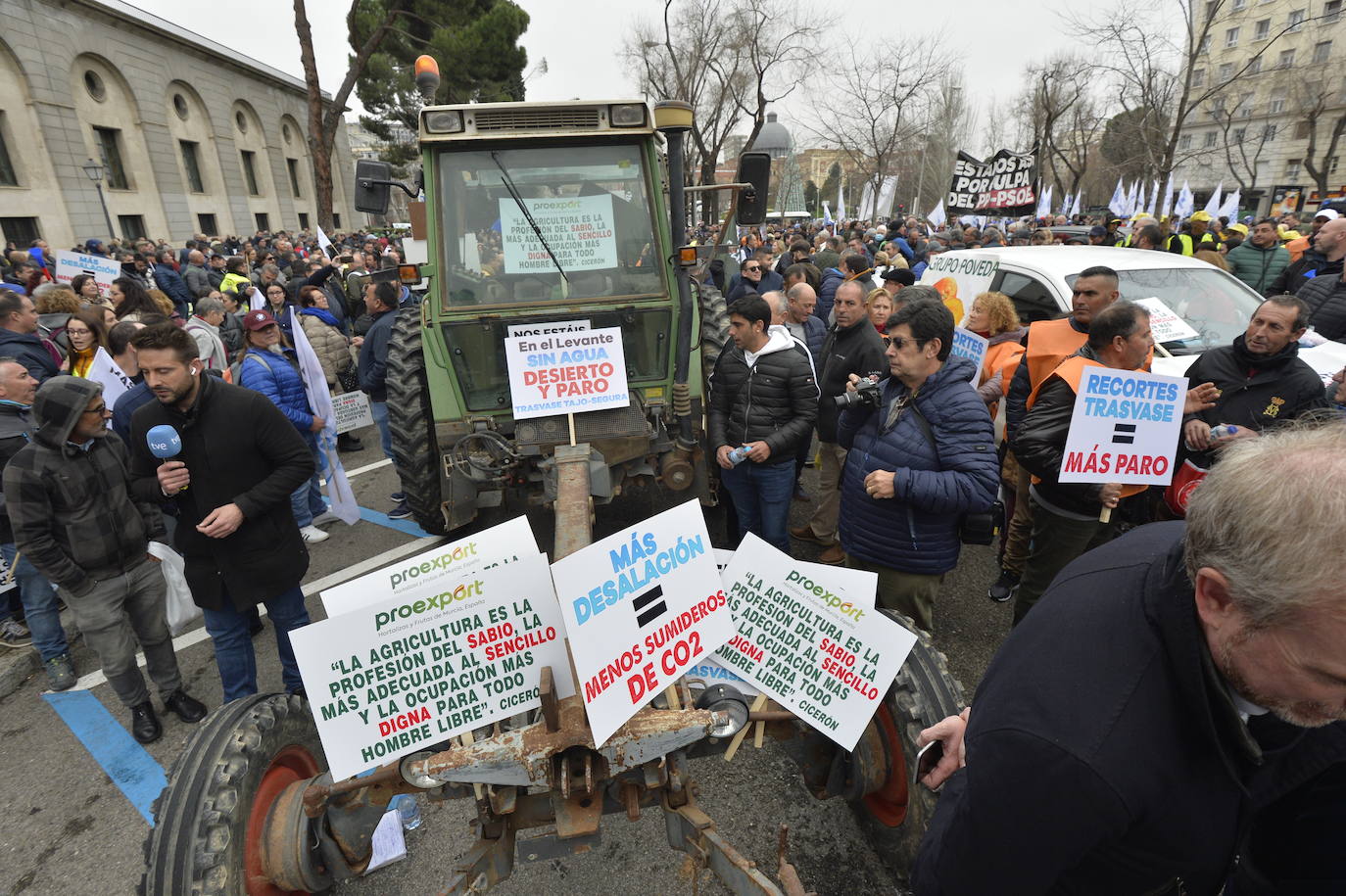 Fotos: La protesta contra el recorte del Trasvase Tajo-Segura, en imágenes