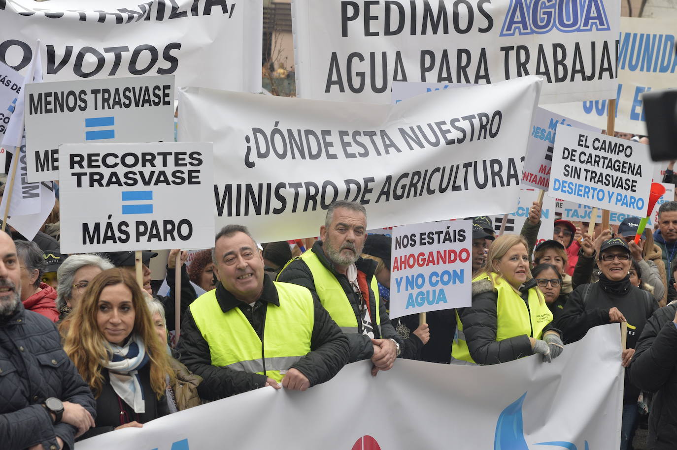 Fotos: La protesta contra el recorte del Trasvase Tajo-Segura, en imágenes