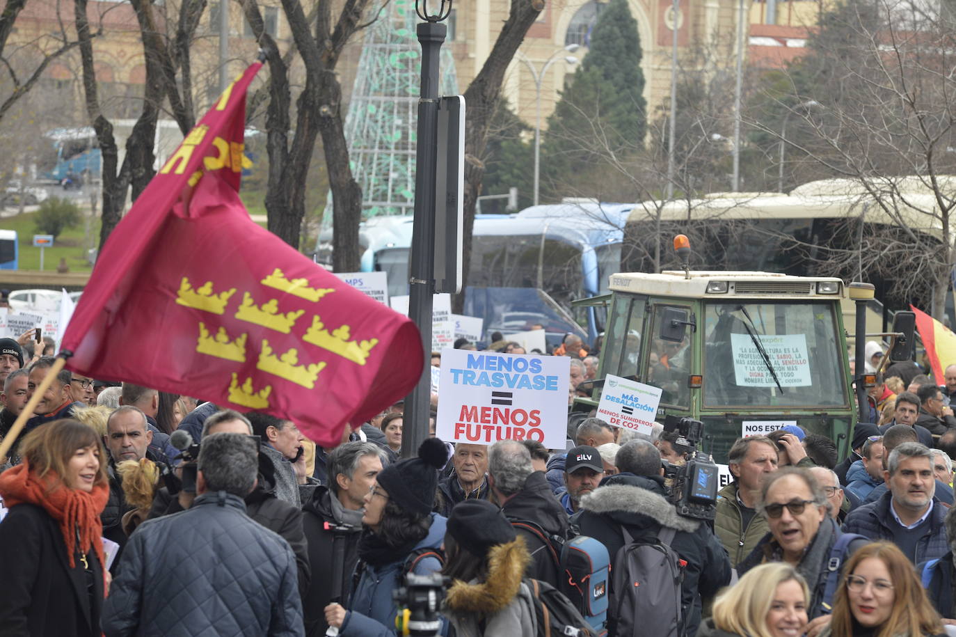 Fotos: La protesta contra el recorte del Trasvase Tajo-Segura, en imágenes
