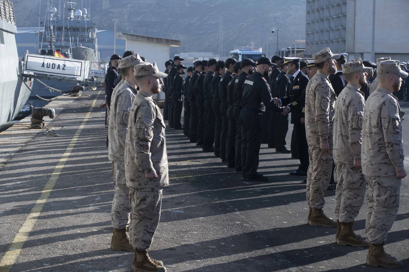 Fotos: La salida del buque Audaz en Cartagena, en imágenes