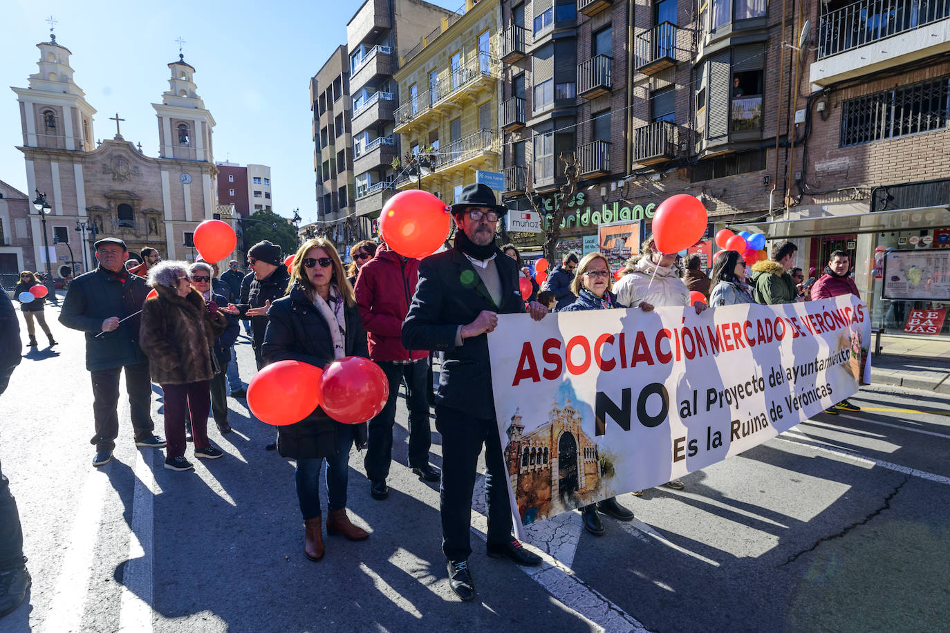 Fotos: La protesta de los vecinos contra el Plan de Movilidad en el centro de Murcia, en imágenes