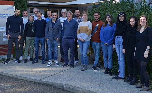 El grupo 'Telomeres and chromatin', liderado por Vincent Geli.