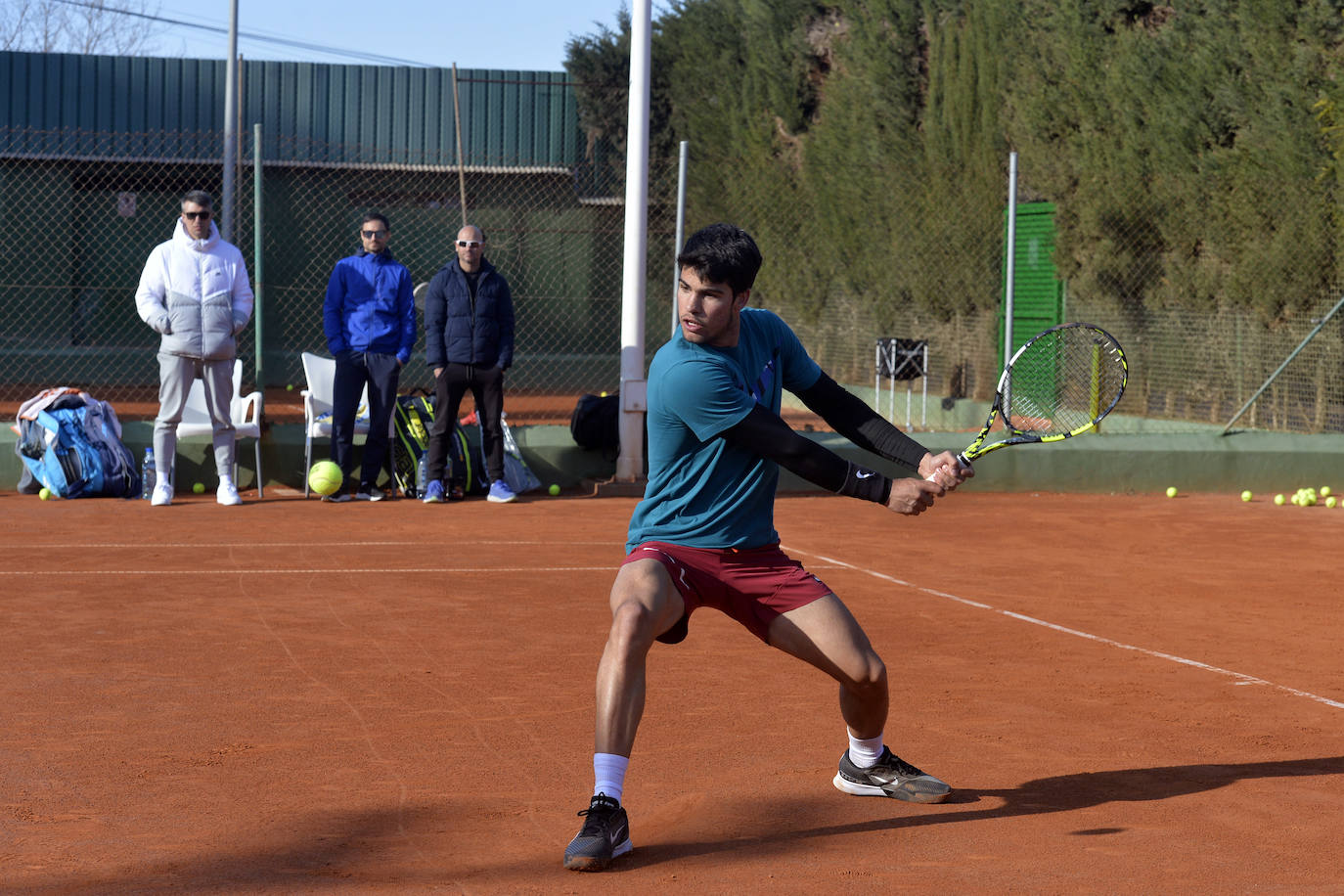 Fotos: Así entrena Carlos Alcaraz en Murcia antes de volver a la pista