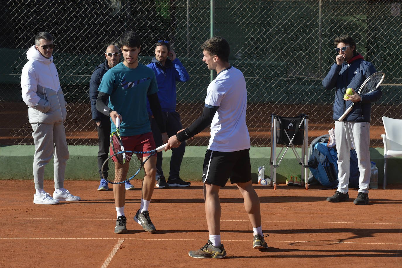 Fotos: Así entrena Carlos Alcaraz en Murcia antes de volver a la pista