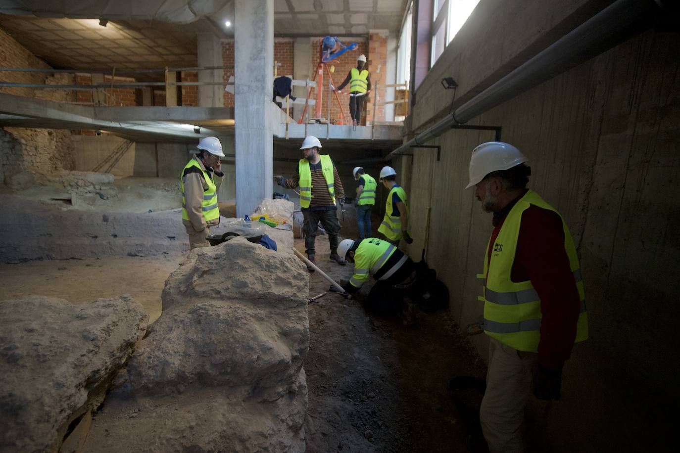 Fotos: Obras de ampliación bajo tierra del Museo de la Muralla de Murcia