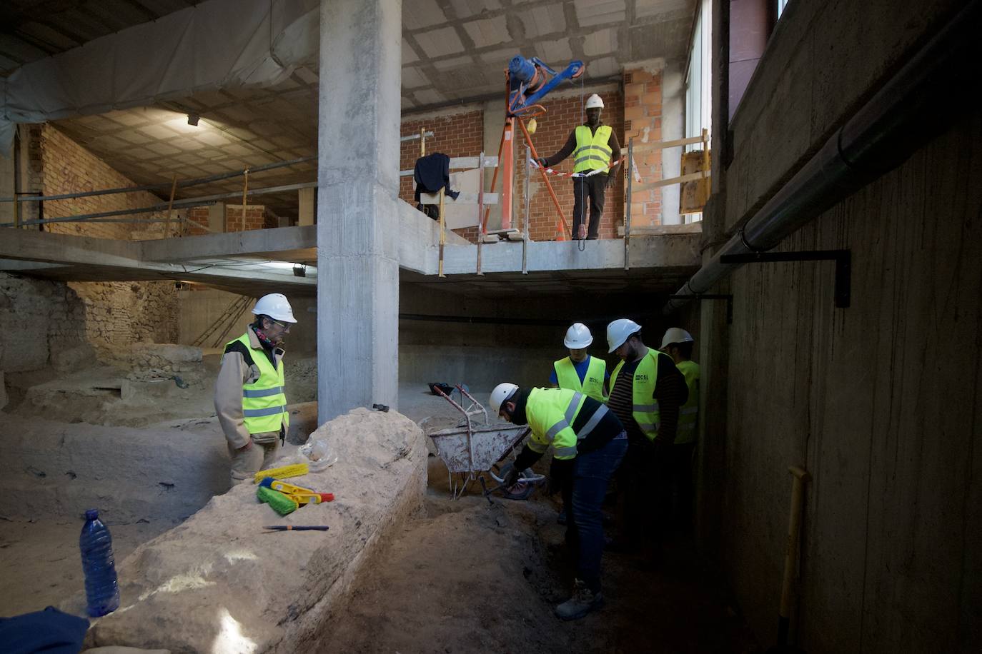 Fotos: Obras de ampliación bajo tierra del Museo de la Muralla de Murcia