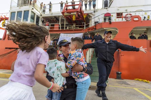 Llegada del Hespérides al puerto de Cartagena.