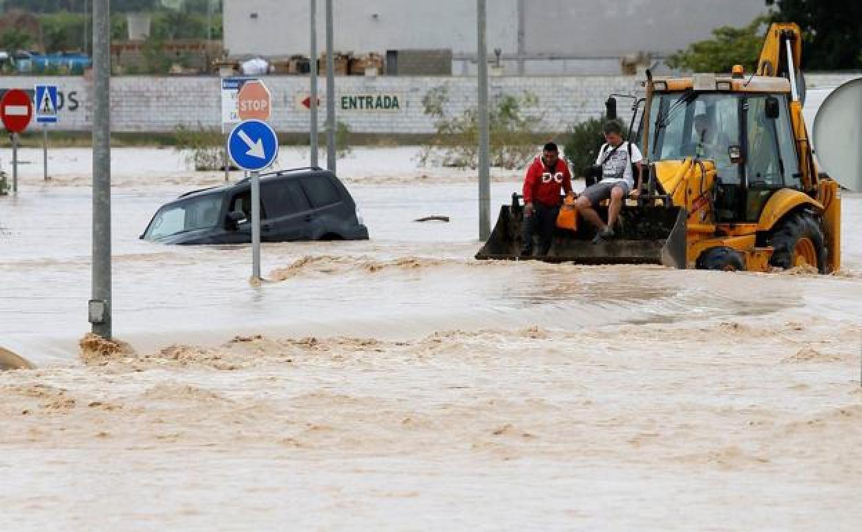 Inundaciones durante la Dana de 2019. 