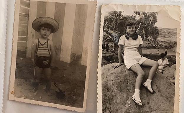 La joven Elisa en sus años en Melilla.