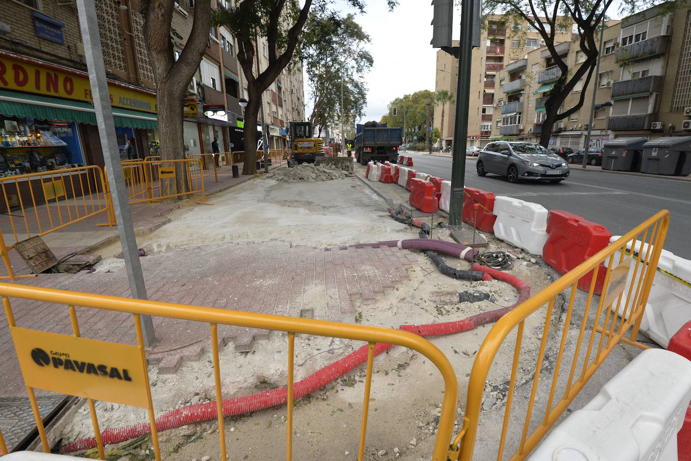 Fotos: Avanzan las obras del plan de movilidad de Murcia