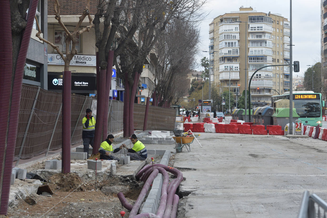 Fotos: Avanzan las obras del plan de movilidad de Murcia