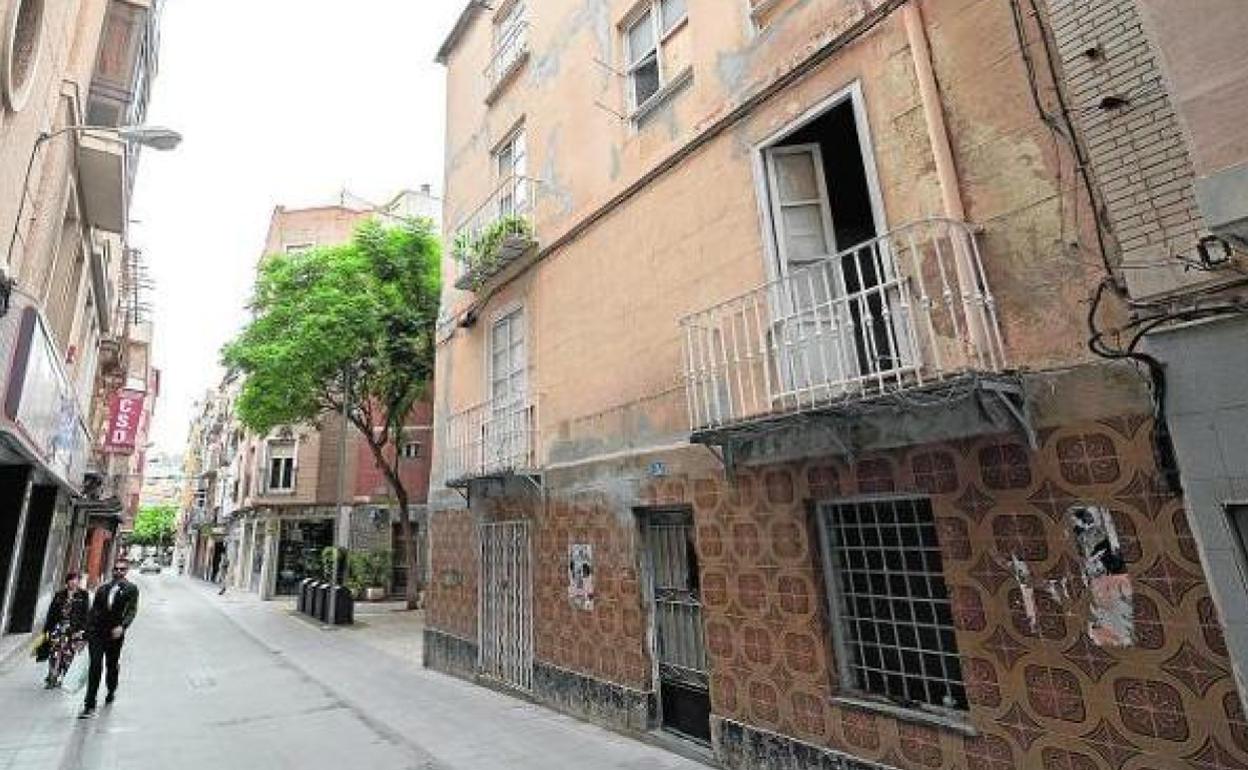 Una vivienda ocupada ilegalmente en Cartagena en una foto de archivo.