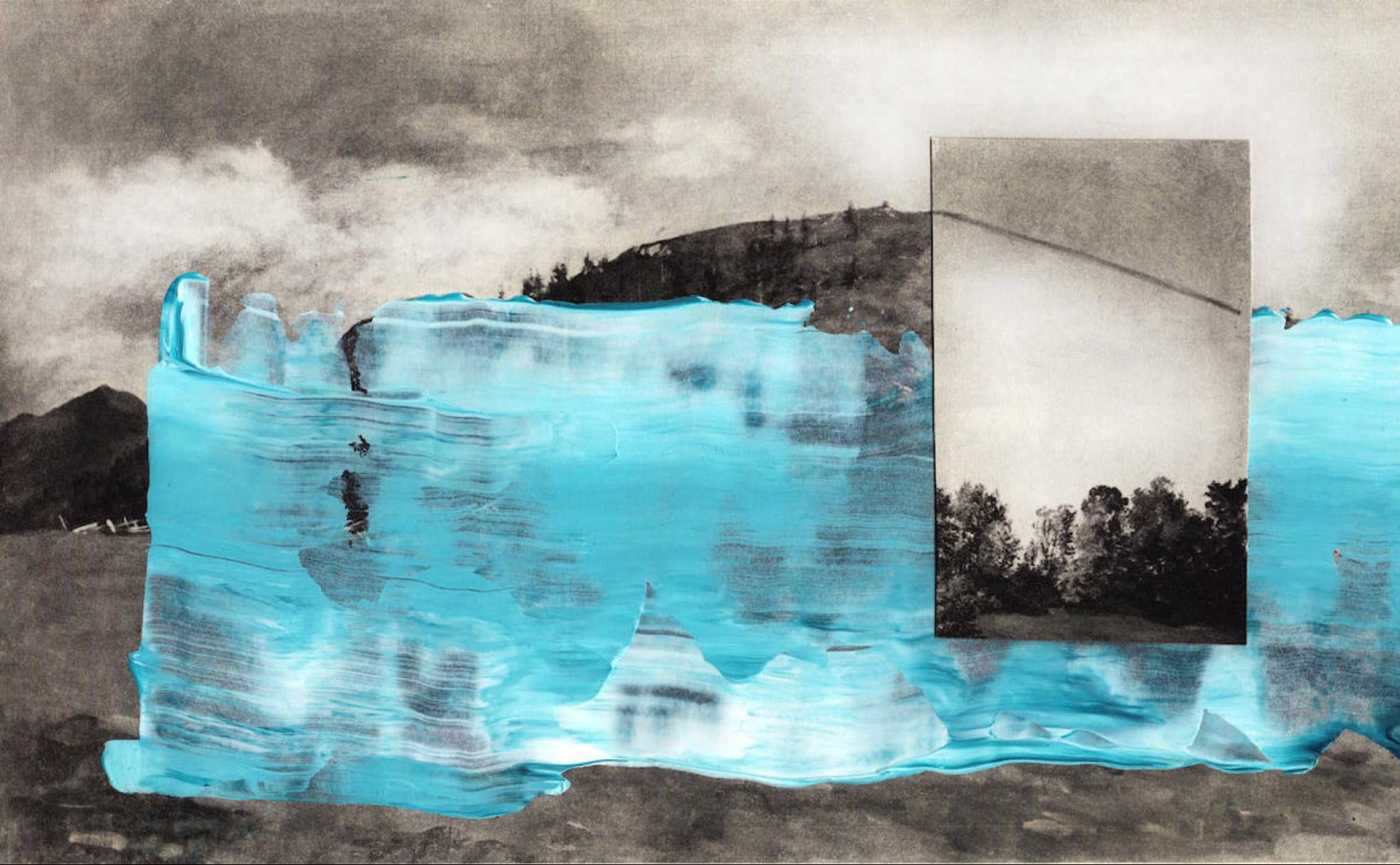 «Subrayar la sensibilidad del paisaje».«Lo que he hecho es trabajar sobre unas estampas de paisajes y superponer la pintura encima. Es como una forma de subrayar esa sensibilidad del paisaje que yo veía conectado con [Antonio] Machado». 