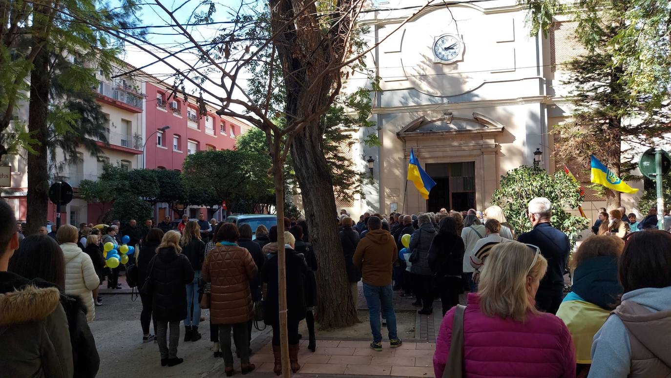 Fotos: Manifestación de ucranianos en Murcia en el primer aniversario de la invasión