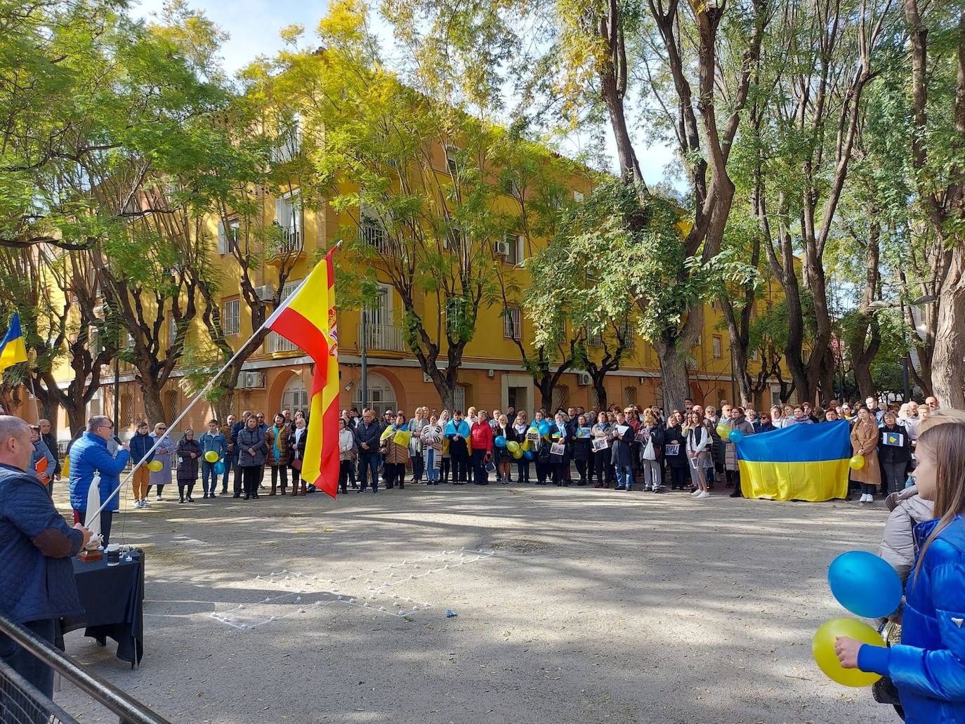 Fotos: Manifestación de ucranianos en Murcia en el primer aniversario de la invasión