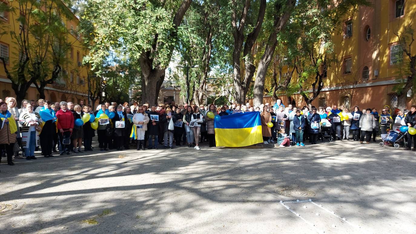 Fotos: Manifestación de ucranianos en Murcia en el primer aniversario de la invasión