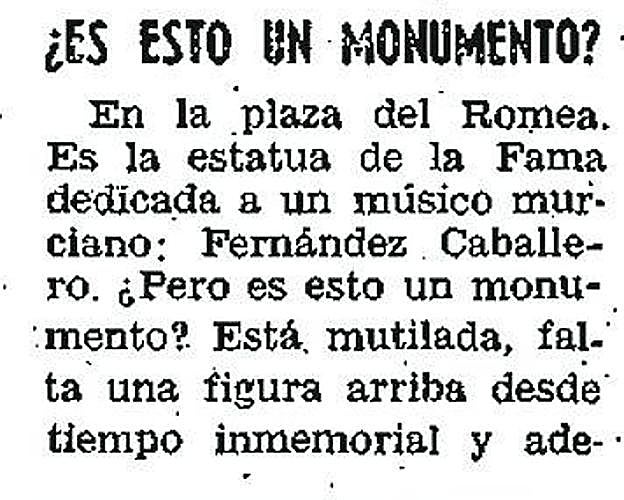 Verguenza. En 1966, 'Línea' criticaba el estado del monumento. 
