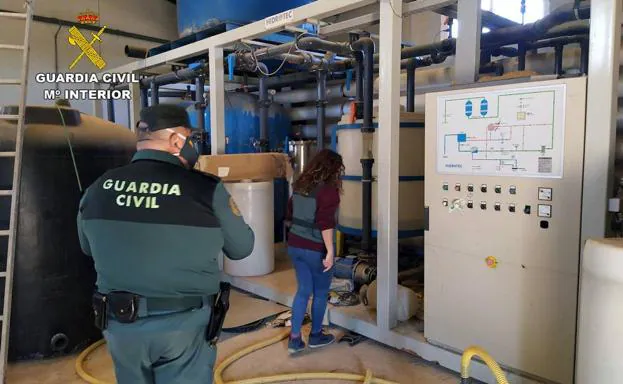 Civil Guard operation against illegal desalination plants in the Mar Menor, in a file photo.