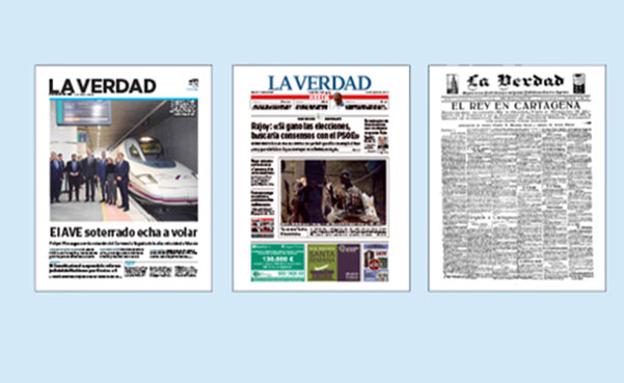 Selection of some of the most relevant covers of LA VERDAD published throughout its 120-year history. 