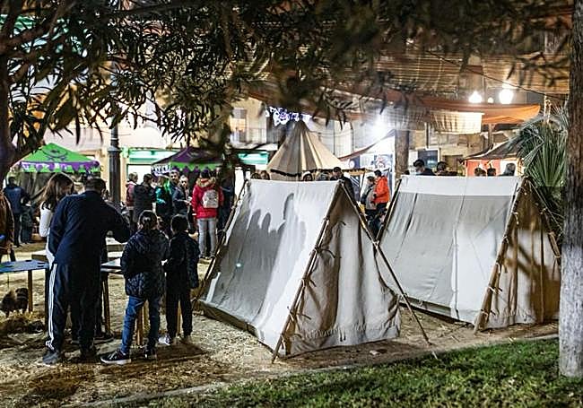 Campamento de los Reyes Magos en Orihuela, el año pasado.