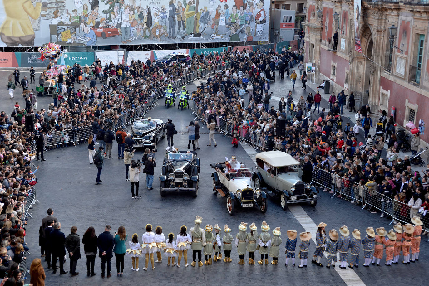 Recibimiento de los Reyes Magos en Murcia, en imágenes
