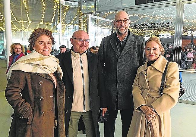 Carmen Tomás, Antonio Saura, Eduardo Miranda y Carmen Asuar.