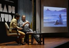 Benito Rabal, en su visita al Aula de Cultura de LA VERDAD.