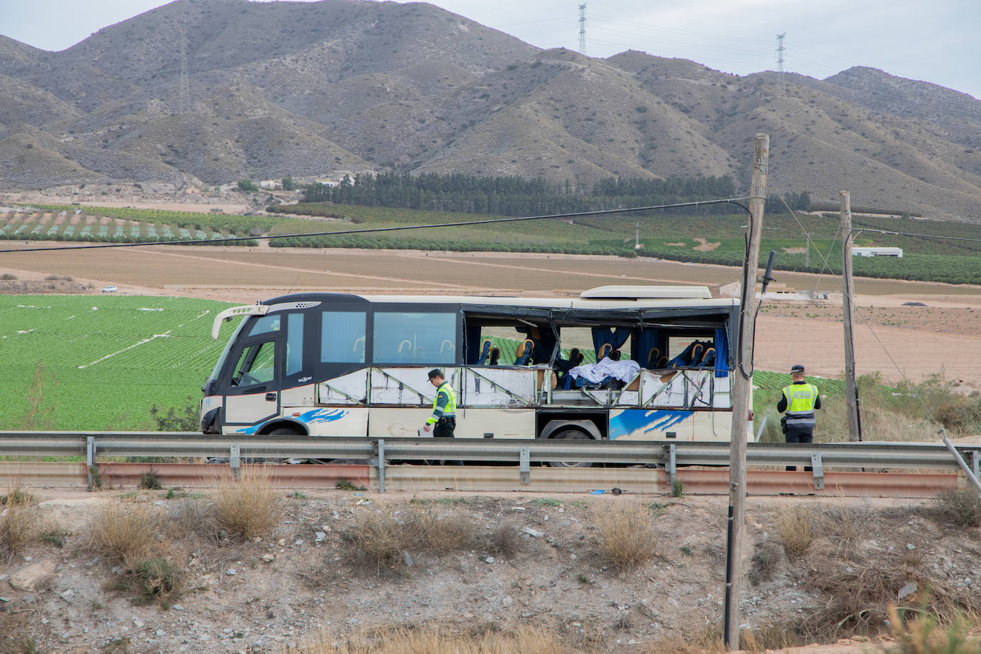 Las imágenes del terrible accidente de Lorca
