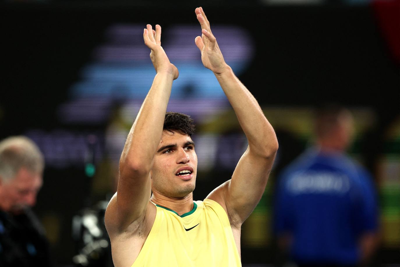 La victoria de Carlos Alcaraz ante Richard Gasquet en el Abierto de Australia, en imágenes