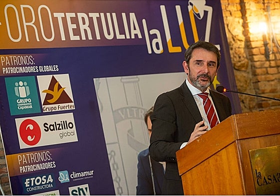 Cristóbal Belda, este martes en el foro tertulia La Luz, en Zarandona (Murcia)