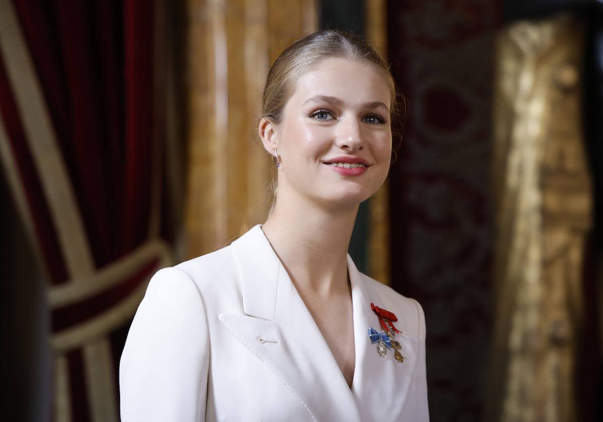 La Princesa Leonor, el día de la jura de la Constitución en el Congreso.