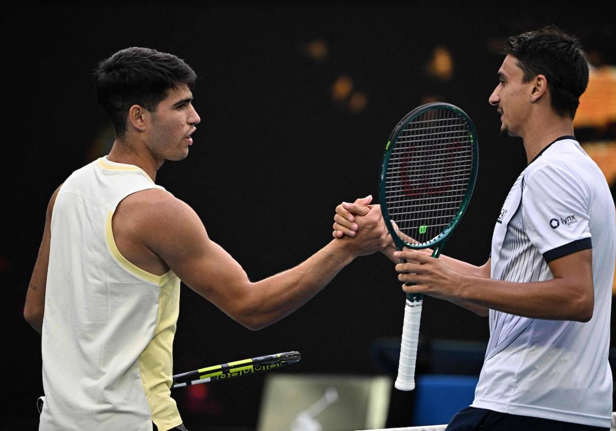 El partido entre Alcaraz y Sonego en el Open de Australia, en imágenes