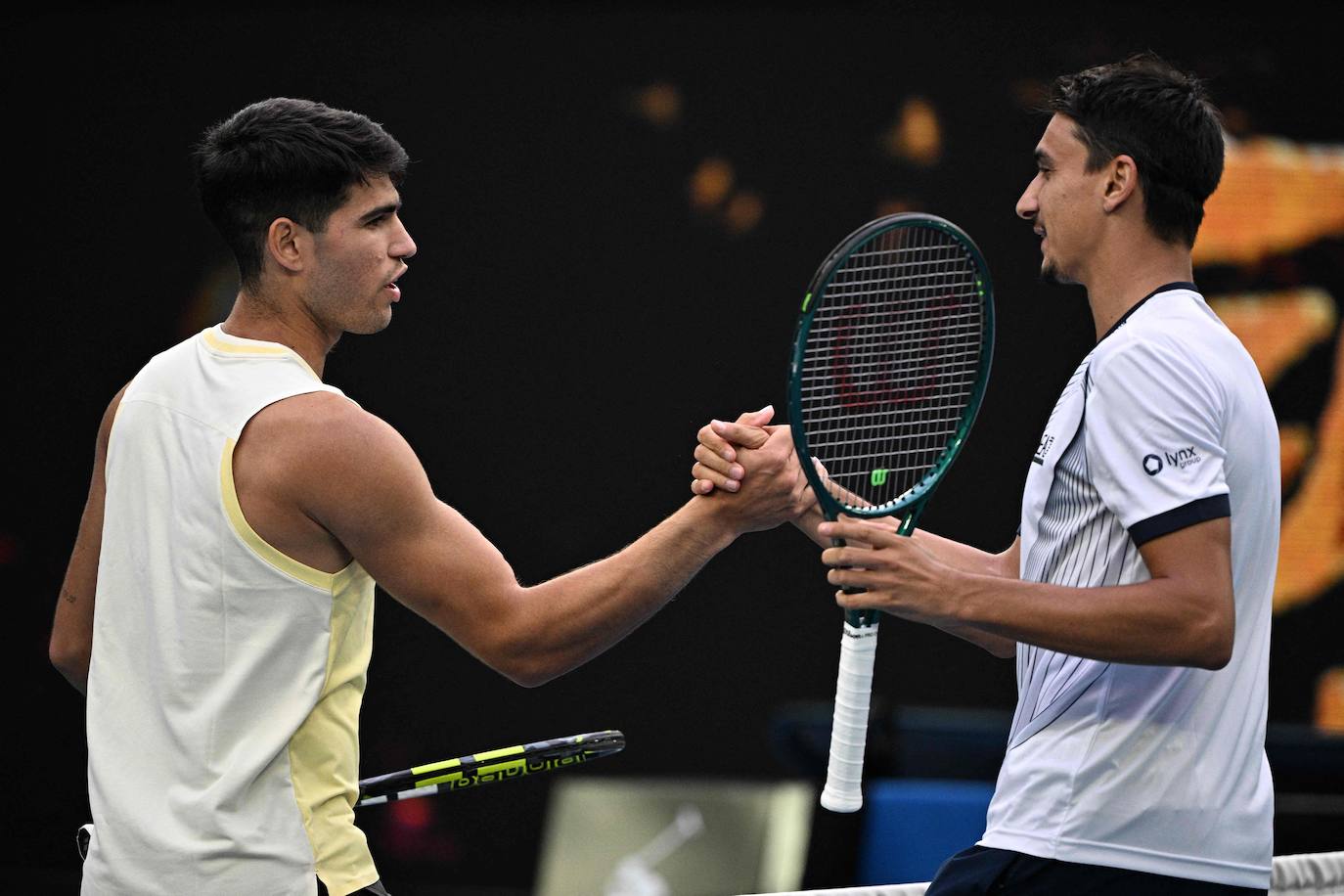 El partido entre Alcaraz y Sonego en el Open de Australia, en imágenes