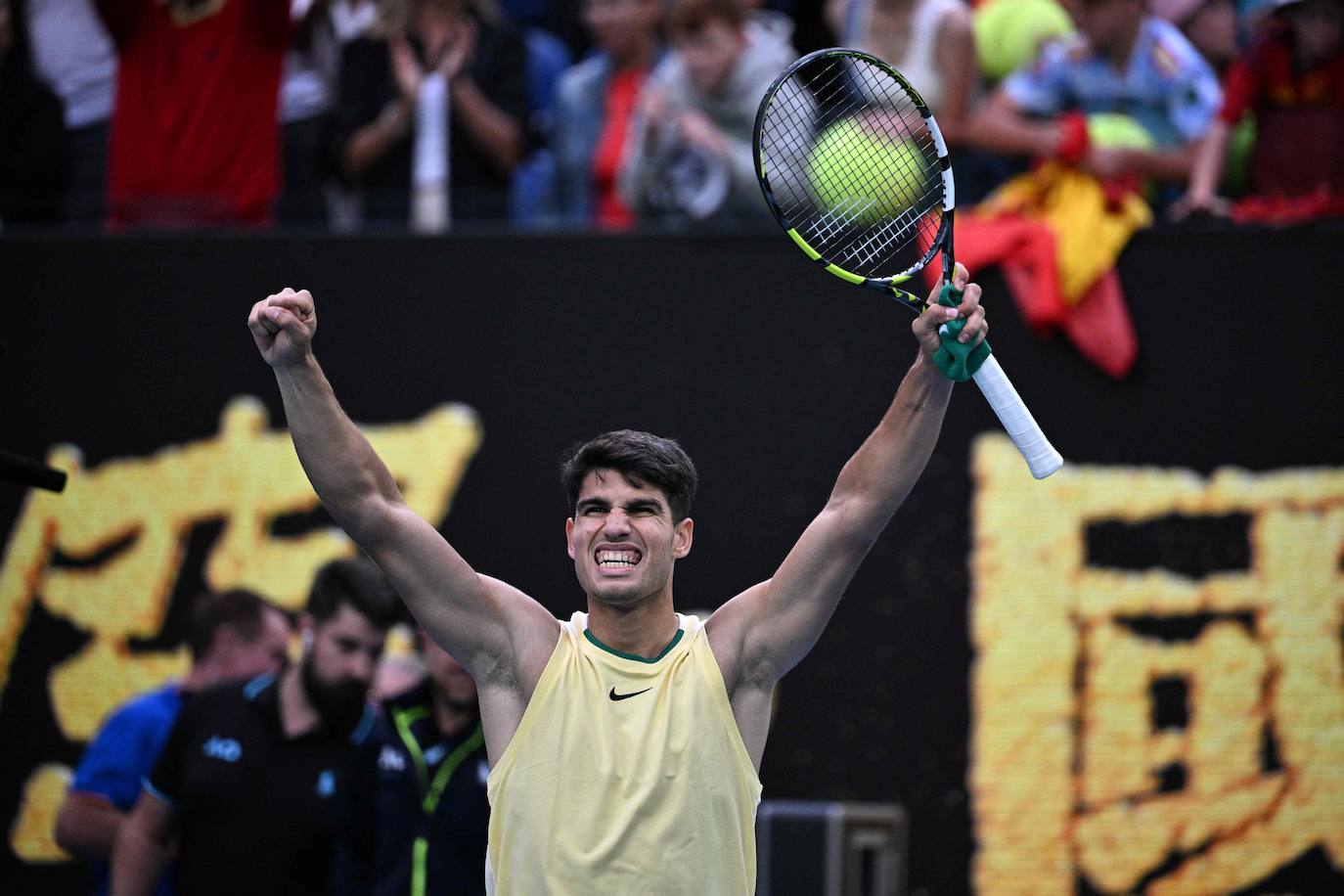 El partido entre Alcaraz y Sonego en el Open de Australia, en imágenes