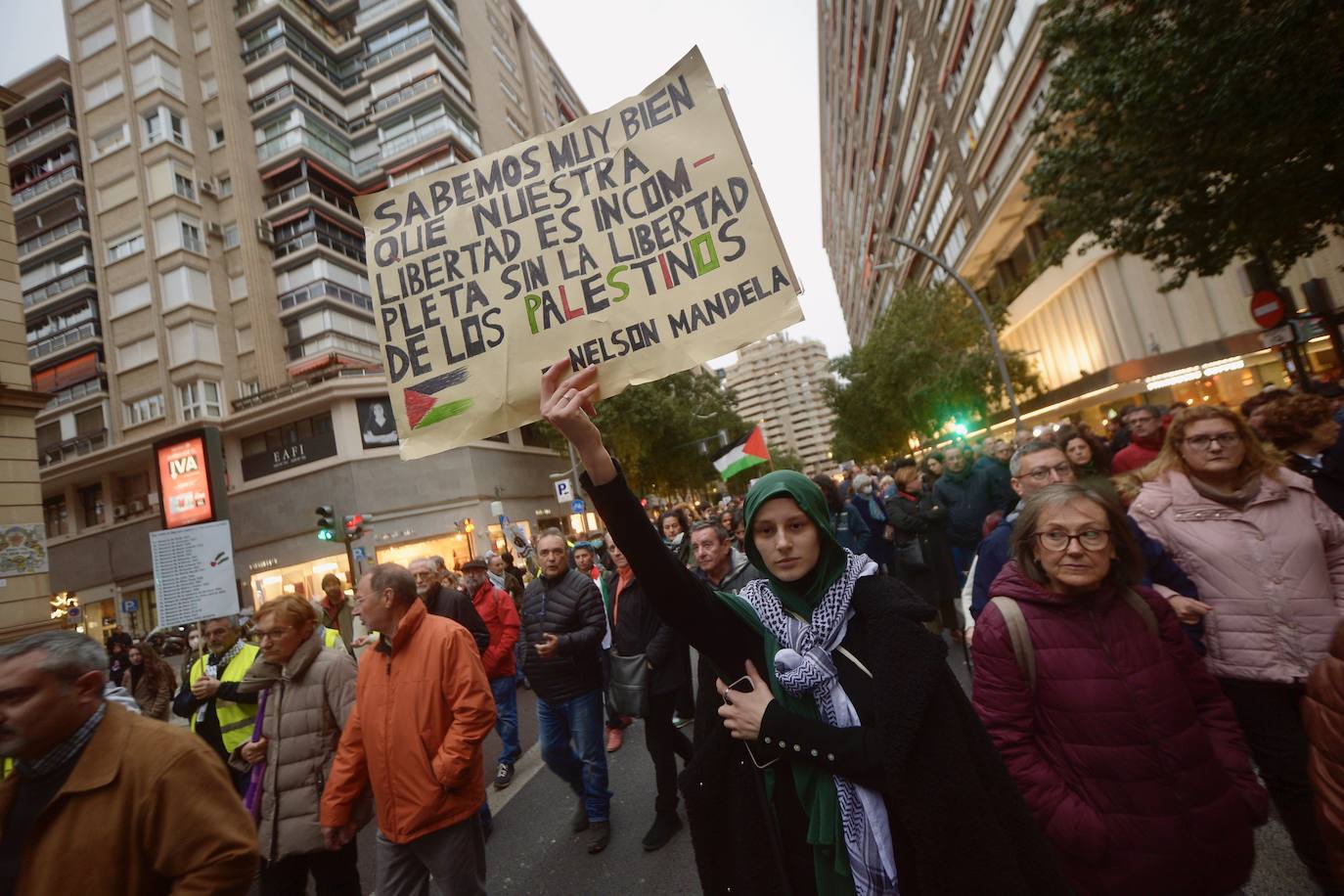 En imágenes: manifestación por Palestina en Murcia