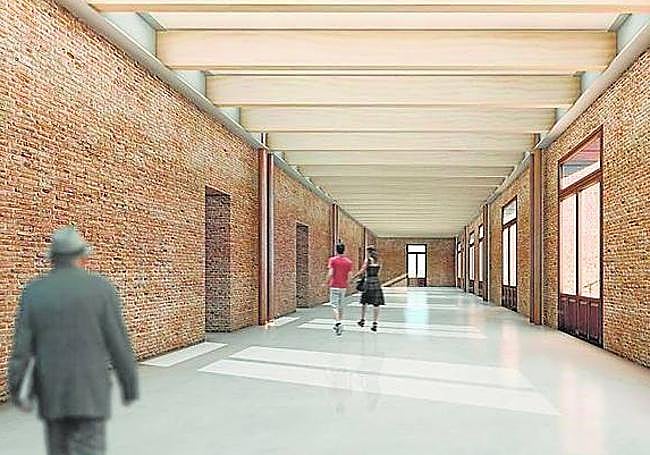 Imagen de cómo quedara la sala palaciega central del segundo piso.