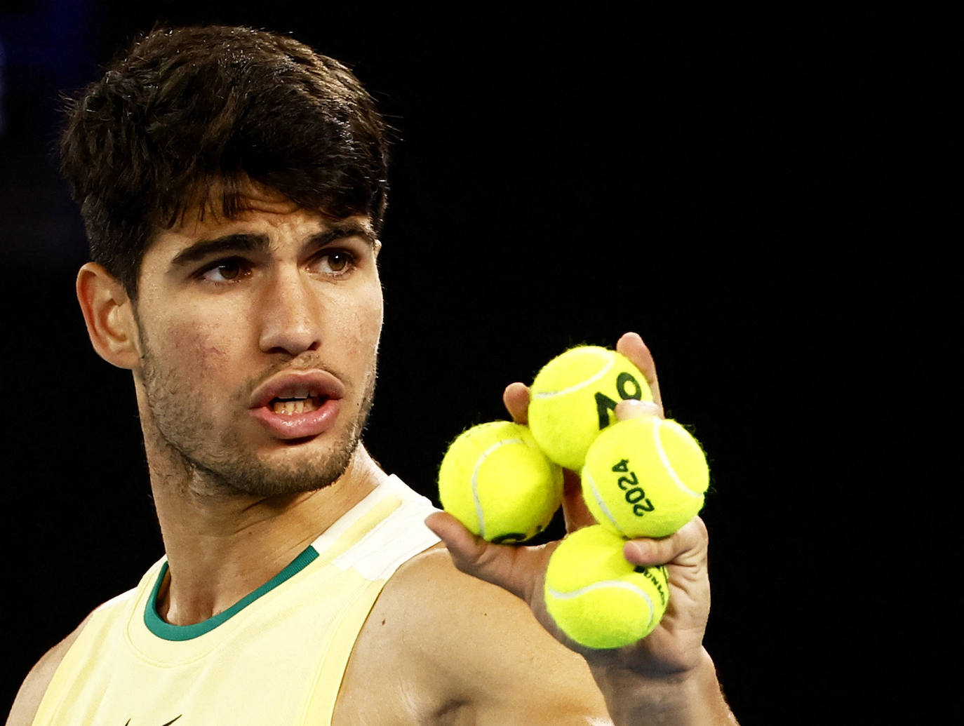 La derrota de Alcaraz ante Zverev en el Open de Australia, en imágenes