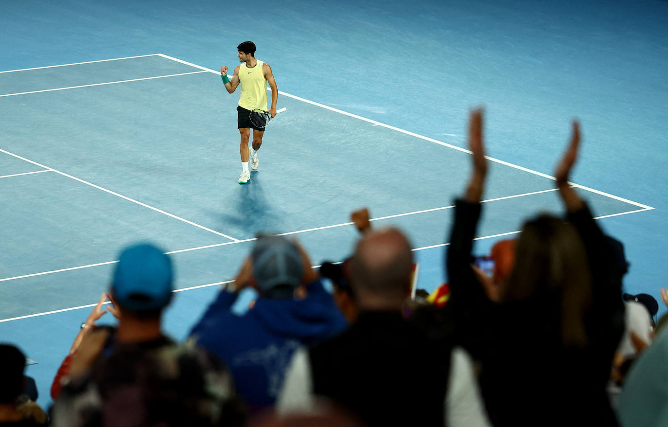 La derrota de Alcaraz ante Zverev en el Open de Australia, en imágenes