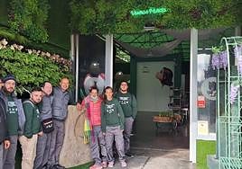 Alumnos del curso de Jardinería, ofrecido por Afesmo.