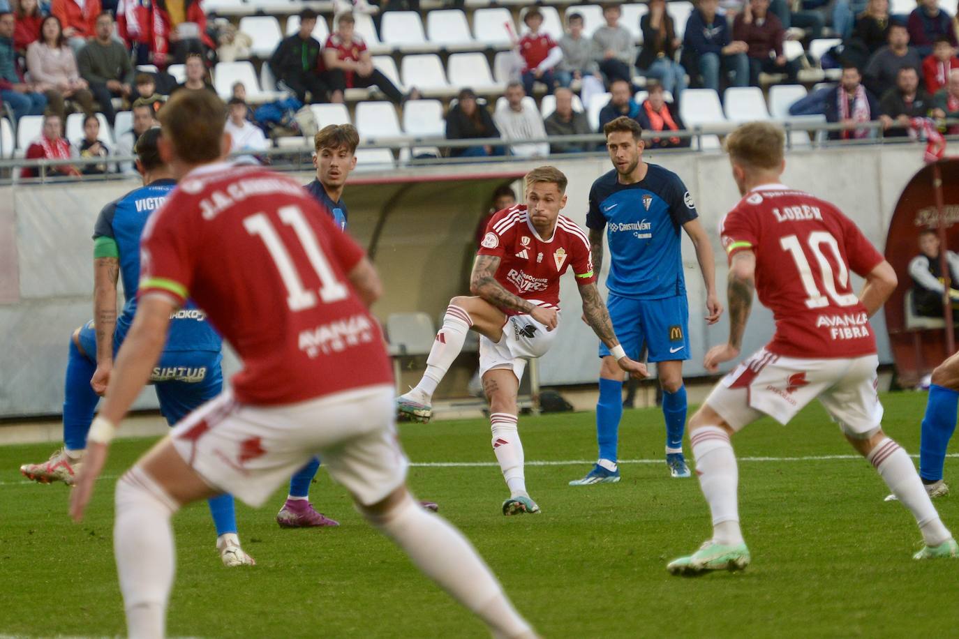 La victoria del Real Murcia frente al San Fernando, en imágenes